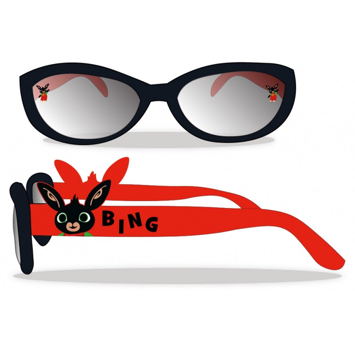 Bing - zonnebril - kinderen - UV400 - rood / zwart