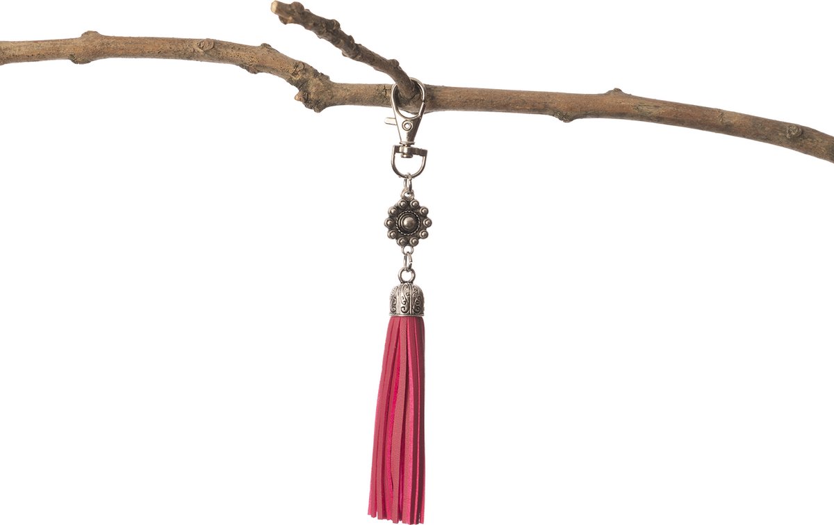 Madhura Bags Tassenhanger Zeeuwse Knoop Roze – Kwastje - PU - sleutelhanger