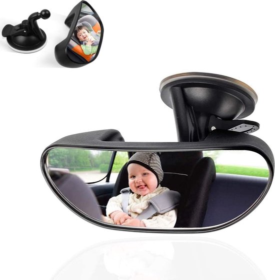 Miroir de voiture Bébé réglable - Miroir de siège arrière Bébé -  Rétroviseur XL 