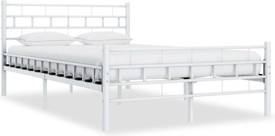 vidaXL-Bedframe-metaal-wit-120x200-cm