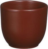 Mica Decorations - Tusca pot round d. brown matt - h7,5xd8,5cm