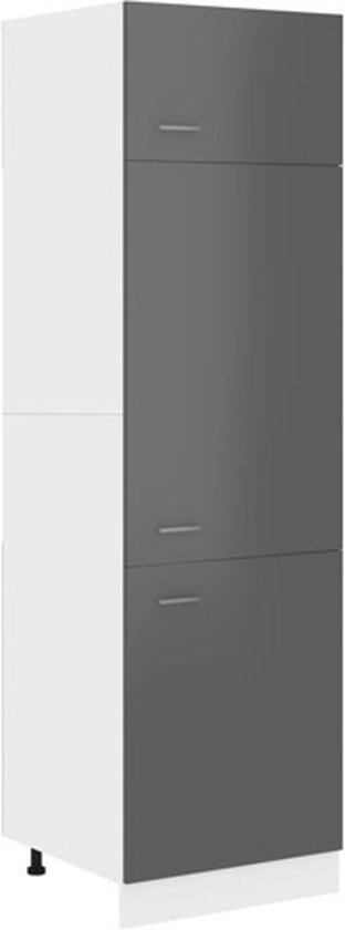 Koelkastkast 60x57x207 cm (grijs)