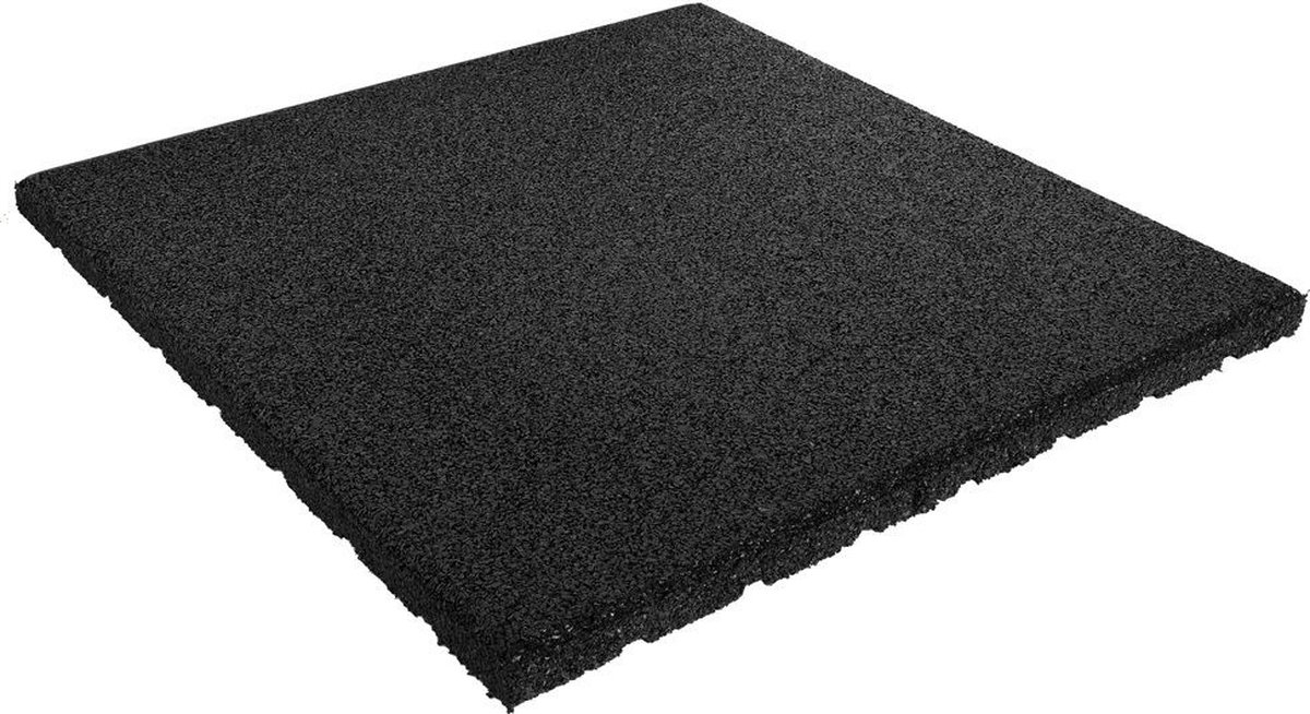 Bol.com IVOL Rubber tegels 25 mm - 0.5 m² (2 tegels van 50 x 50 cm) - Zwart aanbieding