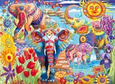 Bluebird Elephants in the Garden  -  Puzzel 6000 stukjes