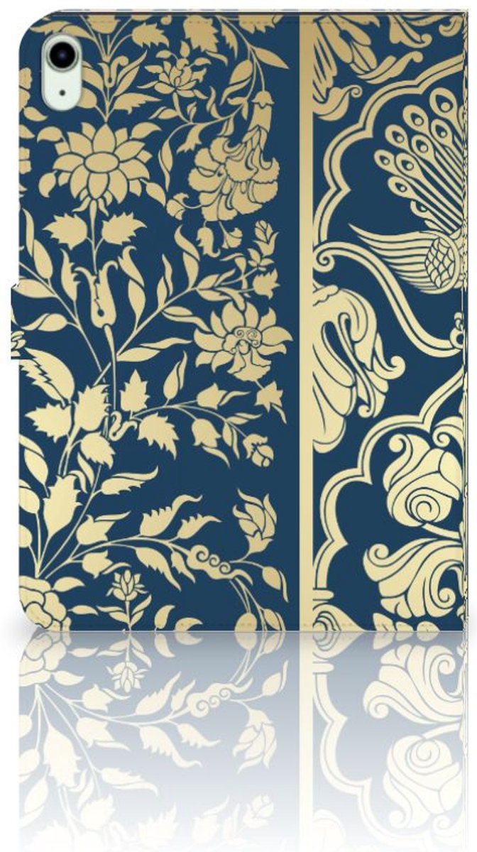 Book Case voor iPad Air (2020/2022) 10.9 inch Tablet Cover Beige Flowers