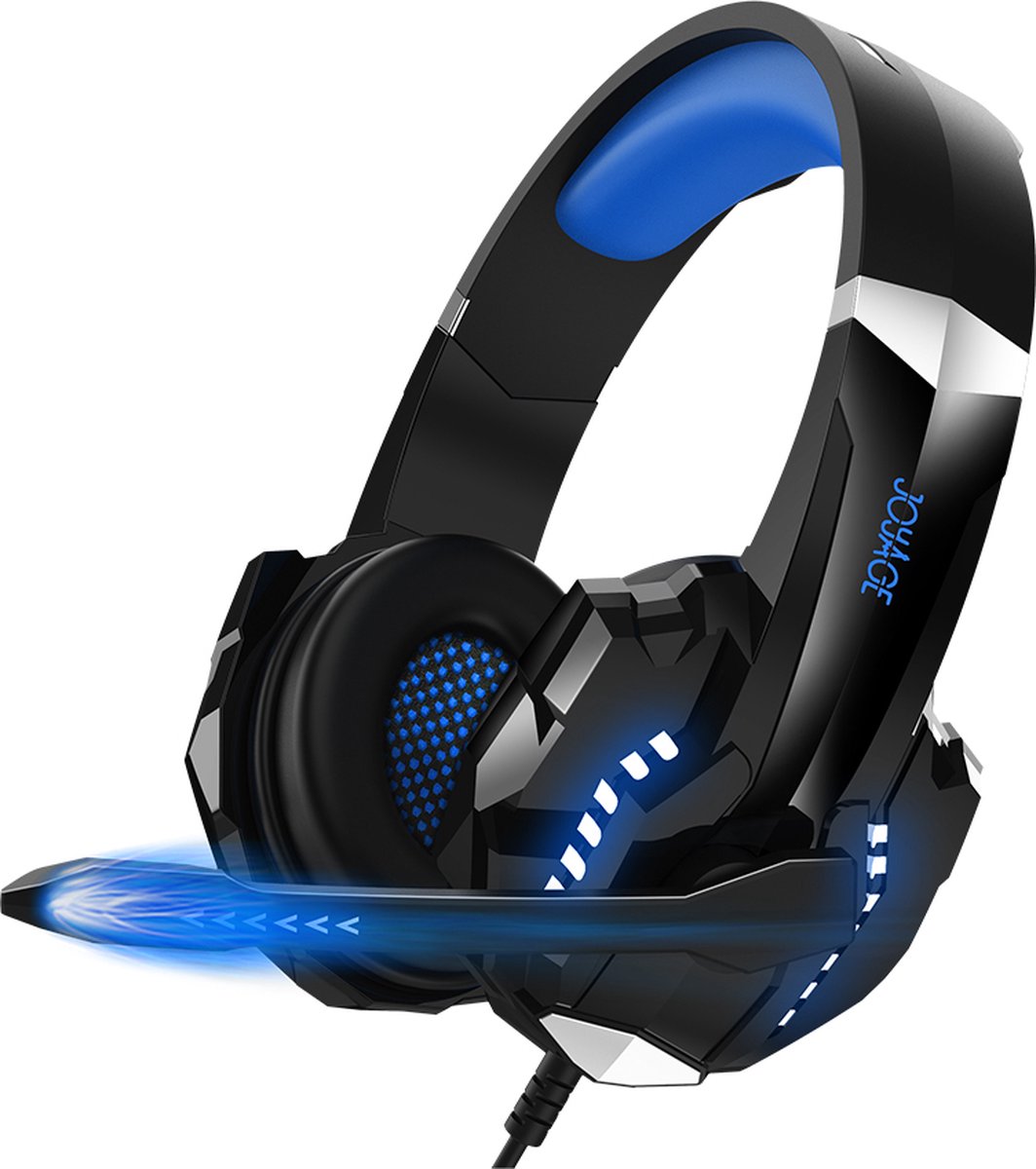 Joyage Noise cancelling hoofdtelefoon - Blauw - Met microfoon en draad -  Gaming... | bol