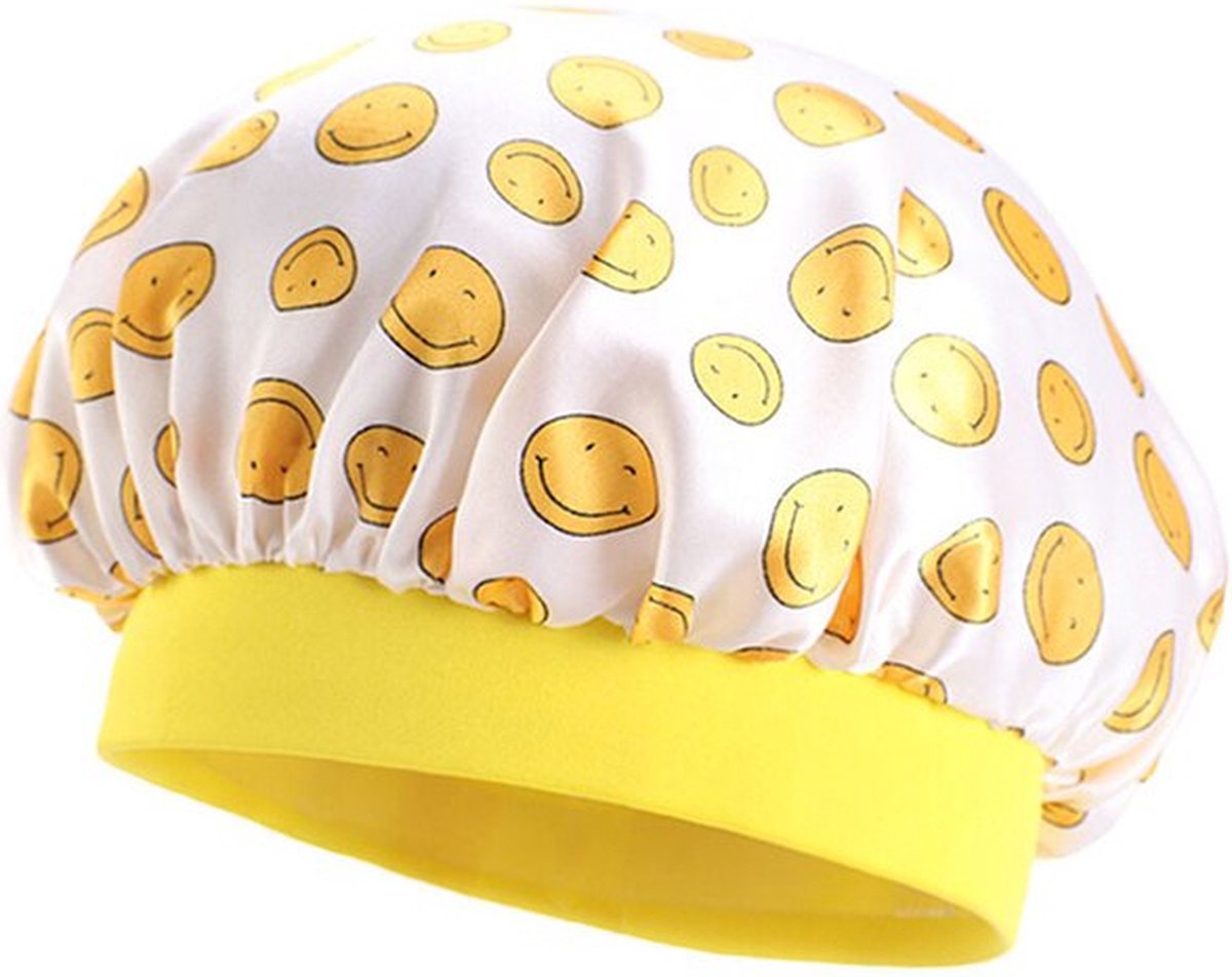 Satijnen Kinder Bonnet 2-8 jaar - Multi (Geel) - Hair Bonnet- Slaapmuts- Assortiment 'Het Gemak'