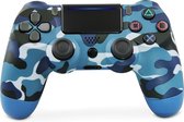 Draadloze Controller - Geschikt voor PS4 - Camouflage Blauw