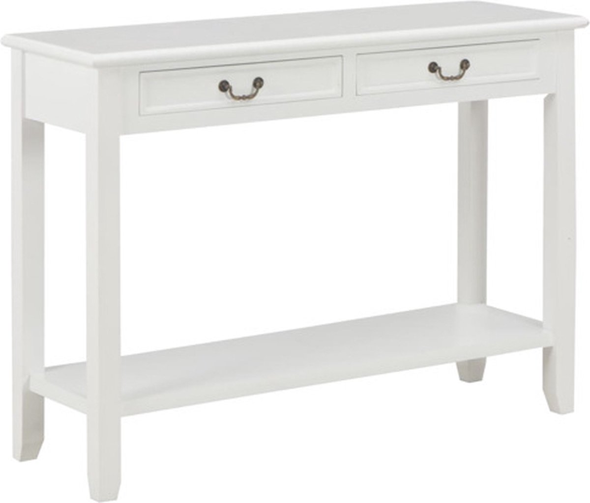 vidaXL Wandtafel - 110x35x80 - cm - hout - wit