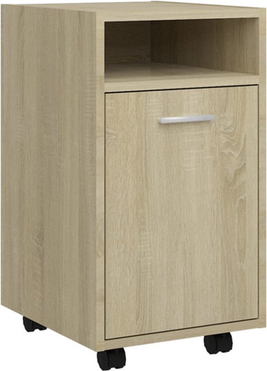 thumbnail: VidaXL Bijzetkast Zwart Eiken 40 X 50 X 75 Cm - Moderne Opbergkast Met Lades En Deuren Voor Woonkamer