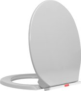 vidaXL - Toiletbril - soft-close - en - quick-release - ovaal - lichtgrijs