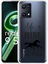 Realme 9 5G Hoesje Life is Better with Horses - Designed by Cazy