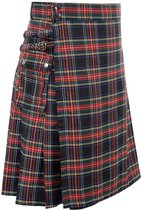 WiseGoods Luxe Schotse Kilt - Heren Carnaval - Halloween Verkleedkleren Mannen - Kleding Kostuum - Verkleden - Cadeau - L/XL Rood