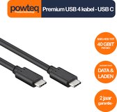 Powteq - 1 meter premium USB C kabel - USB 4 - 40 GBIT