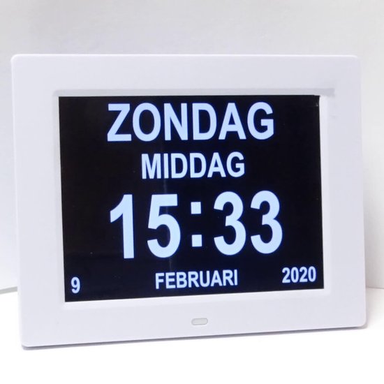 Troosteloos onderwerp Besparing Digitale Kalender klok - Klok met tijd en datum- kalenderklok | bol.com