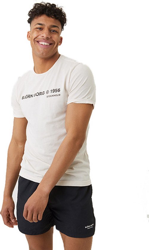Bjorn Borg T-Shirt Homme Sthlm, Whitecap Grey Taille M Homme
