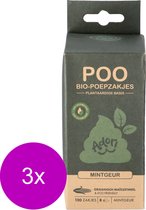 Adori Poo Bio-Poepzakjes - Hondenpoepzakjes - 3 x 22x32 cm 120 stuks Mintgeur