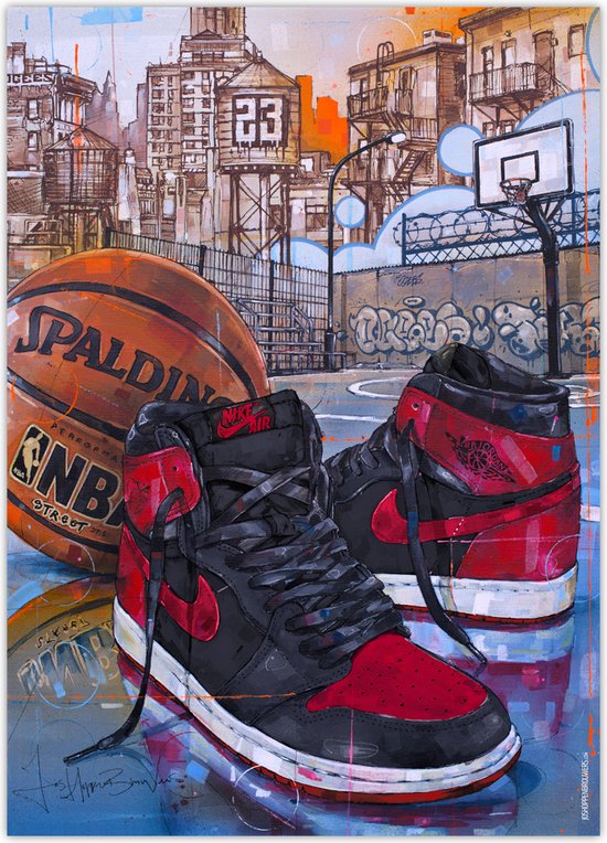 Nike air jordan 1 peinture affiches et impressions par Jos