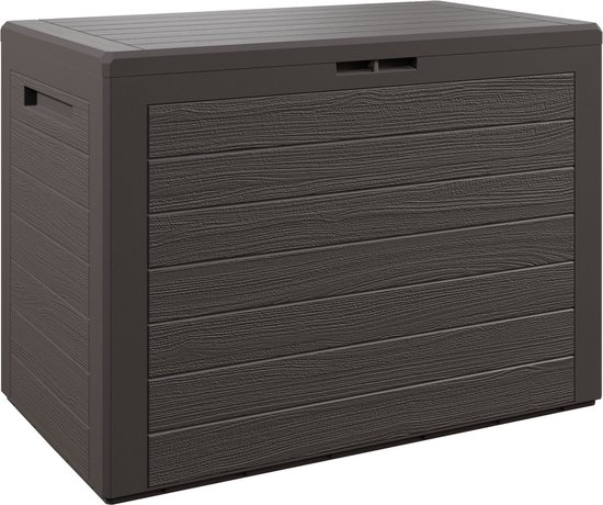 Casaria Tuinkussen Opbergbox – 190L Kunststof UV Bestendig - Bruin