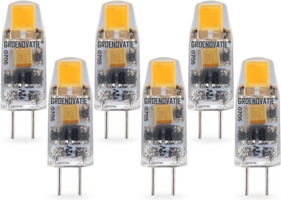 Ampoule LED Groenovatie G4 1W, COB, Wit chaud, intensité variable, paquet de 6
