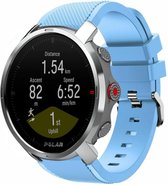 Strap-it Twill silicone horlogeband - geschikt voor Polar Vantage M / M2 / Grit X / Grit X Pro - zandblauw