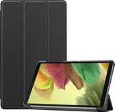 Hoes Geschikt voor Samsung Galaxy Tab S6 Lite Hoes Tri-fold Tablet Hoesje Case - Hoesje Geschikt voor Samsung Tab S6 Lite Hoesje Hardcover Bookcase - Zwart