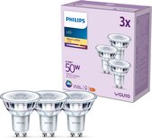 Philips LED Spot - 50 W - GU10 - Warmwit licht - 3 stuks