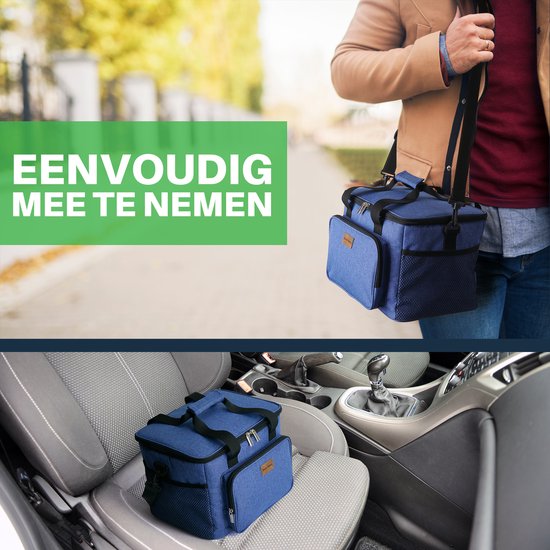 Packaway 4 Laags Geïsoleerde Koeltas - Lunchtas 15 liter - Blauw