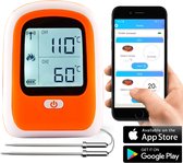 Bbq Meating Bbq Thermometer Digitaal met App en 2 Sondes - Beschermhoes - Magneet - Vleesthermometer - Suikerthermometer - Keukenthermometer - Kookthermometer - Oventhermometer - Kernthermometer - Draadloos - Cadeau