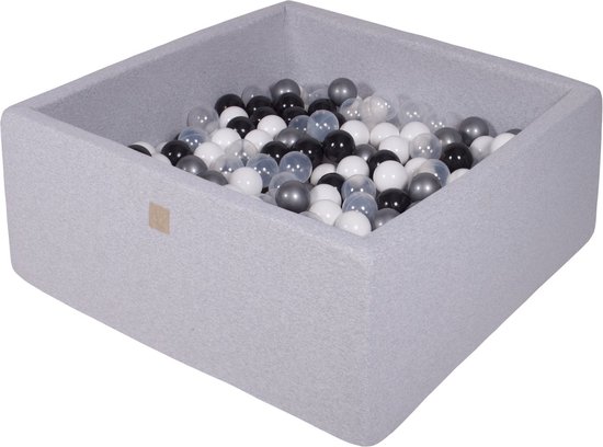 DODOZEN Ballenbak voor Baby Kind 90x30cm - Rond van Memory Foam Superzacht Velours - Nachtelijke Hemel: Wit/Transparant/Goud