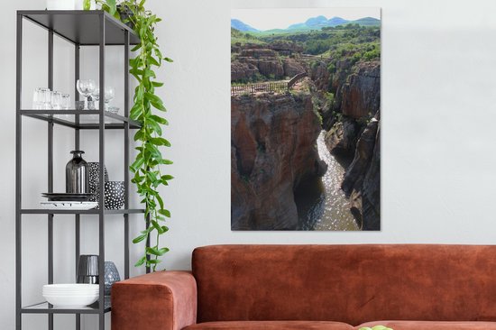 Bourke's Luck Nids de poule au Blyde River Canyon en Afrique Toile 80x120 cm - Tirage photo sur toile (Décoration murale salon / chambre)