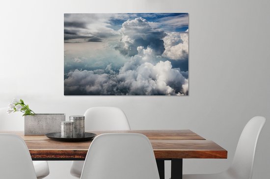 Peintures sur Toile - Nuageux - 90x60 cm - Décoration murale