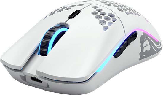Glorious Model O Wireless Regular Mat Wit - Draadloze Gaming Muis RGB - Optisch - Voor Gaming
