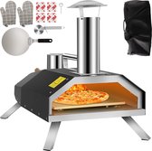 Pizza Pellet Oven -Draagbaar - Opvouwbaar - Pizzaoven voor buiten- RVS - Opbergtas
