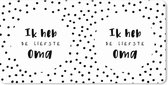 Muismat XXL - Bureau onderlegger - Bureau mat - 'Ik heb de liefste oma' - Spreuken - Quotes - 100x50 cm - XXL muismat