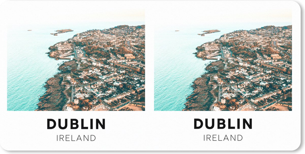 Muismat XXL 90x45 cm - Bureau onderlegger - Bureau mat Dublin - Ierland - Water - Bureaumat - Gaming mousepad xl - Bureaulegger groot - Computer deskmat