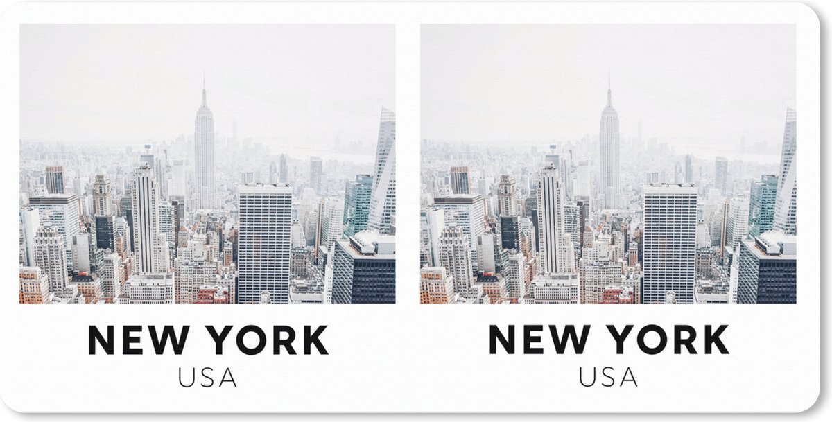 Muismat XXL 120x60 cm - Bureau onderlegger - Bureau mat New York - Amerika - Huizen - Bureaumat - Gaming mousepad xl - Bureaulegger groot - Computer deskmat