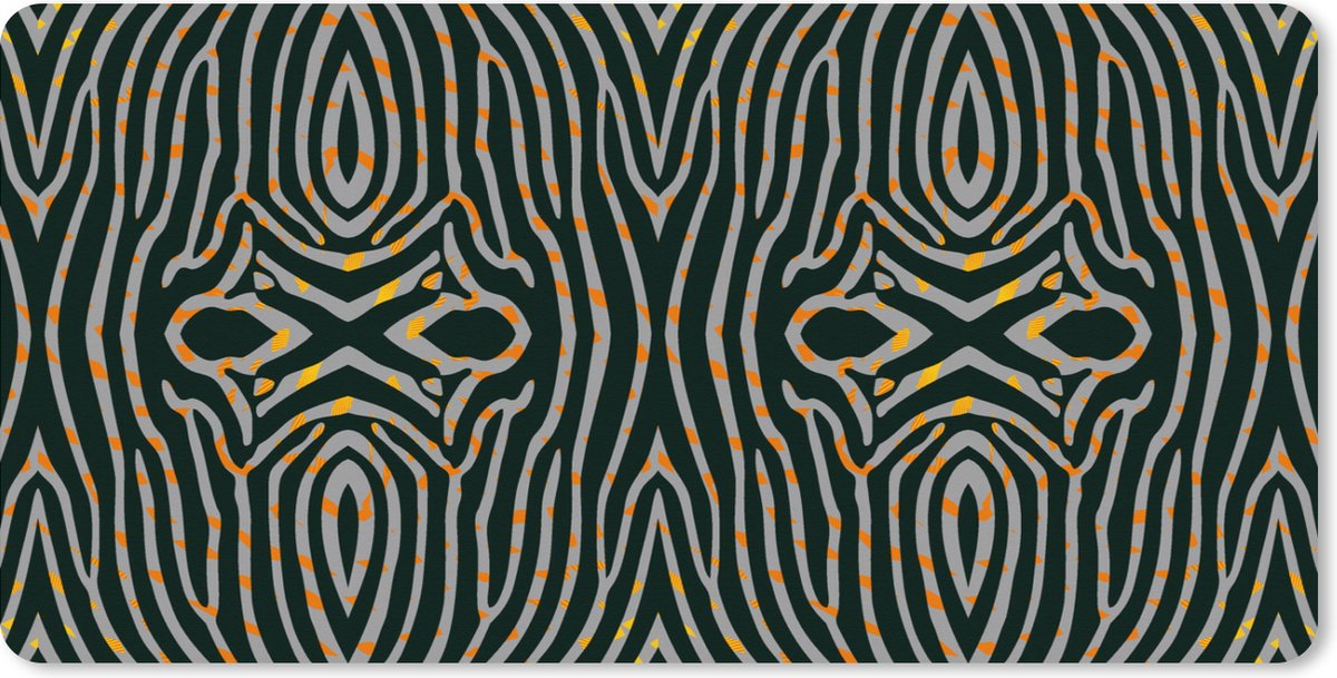 Muismat XXL 100x50 cm - Bureau onderlegger - Bureau mat Zebra - Dierenprint - Patronen - Bureaumat - Gaming mousepad xl - Bureaulegger groot - Computer deskmat