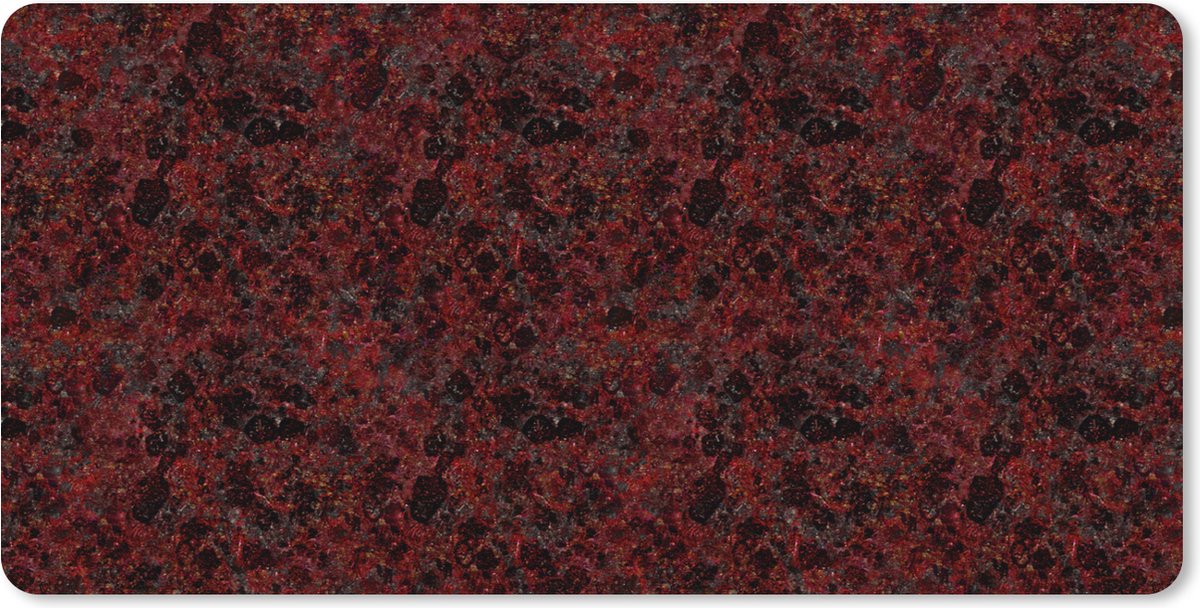 Muismat XXL 120x60 cm - Bureau onderlegger - Bureau mat Graniet - Patronen - Roest print - Rood - Bureaumat - Gaming mousepad xl - Bureaulegger groot - Computer deskmat
