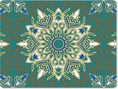 Muismat XXL - Bureau onderlegger - Bureau mat - Mandala - Patronen - Zen - 80x60 cm - XXL muismat