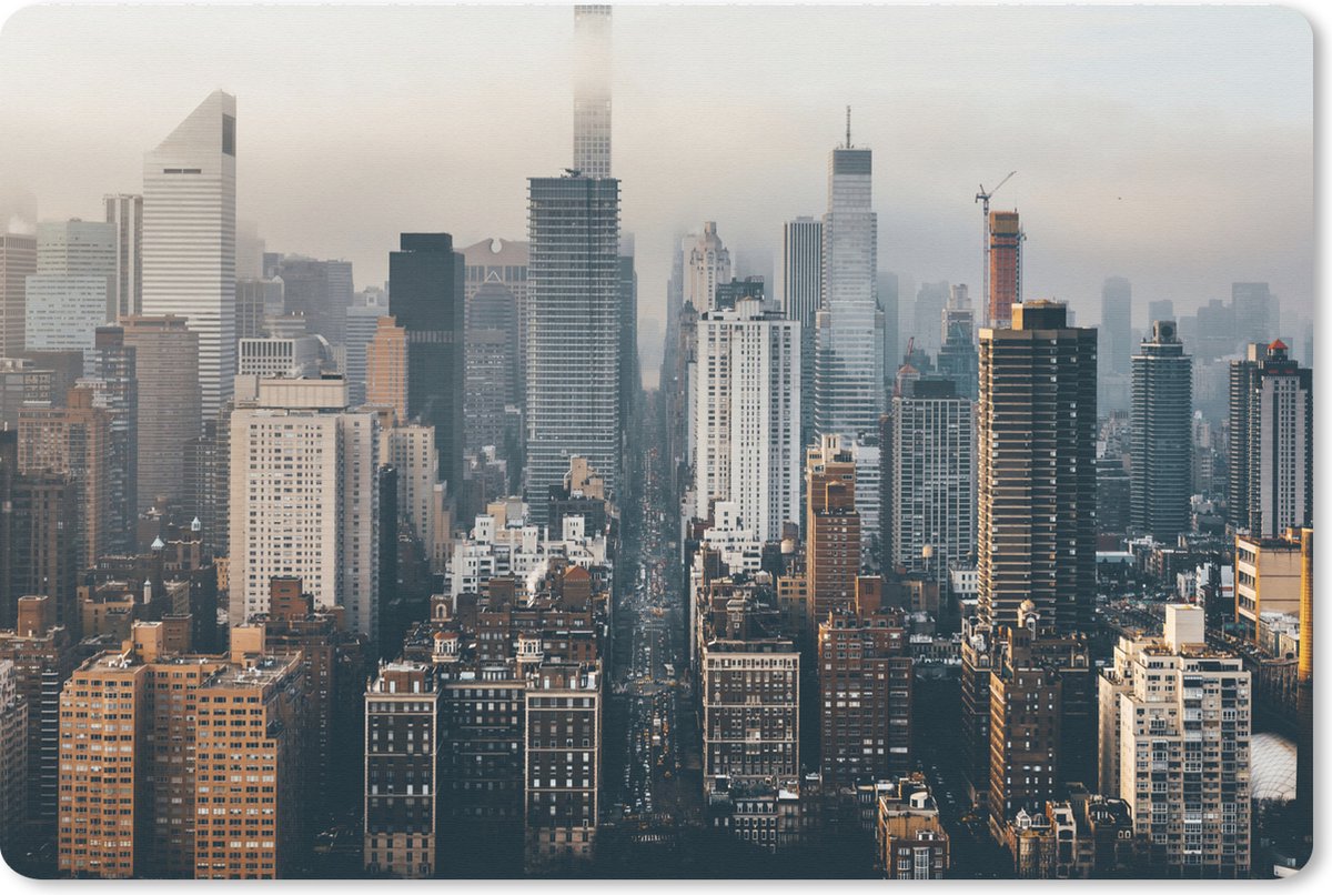 Muismat XXL 120x80 cm - Bureau onderlegger - Bureau mat Skyline van New York - Bureaumat - Gaming mousepad xl - Bureaulegger groot - Computer deskmat