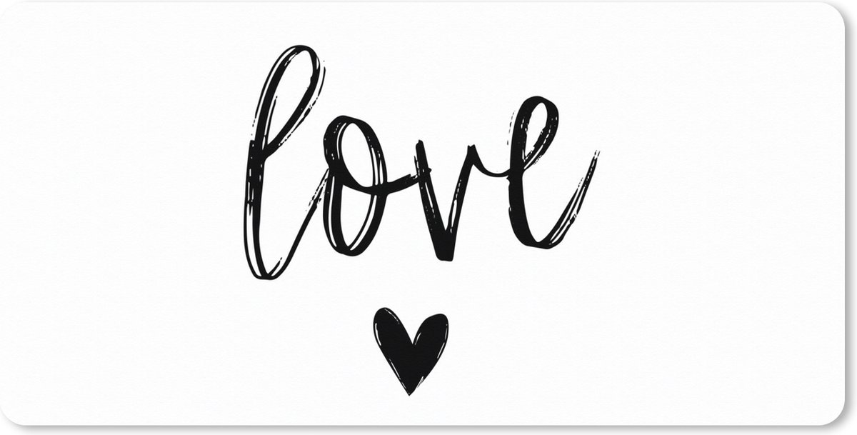 Muismat XXL 80x40 cm - Bureau onderlegger - Bureau mat Love - Quotes - Spreuken - Bureaumat - Gaming mousepad xl - Bureaulegger groot - Computer deskmat