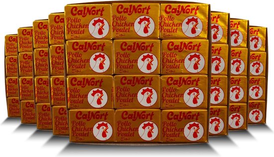 CalNort | 4 x 36 Kippenbouillon blokjes a 10 gram | Kip, Chicken | Halal, Glutenvrij | Multipack | EU product