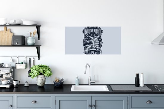 Affiche Sport - Arts martiaux - Amérique - Vintage - 80x40 cm - Cadeau Vaderdag - Cadeau - Cadeau pour lui - Astuce - Homme