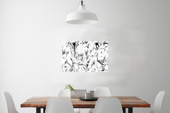 Poster Waterverf - Dieren - Planten - Jungle - Jongens - Meisjes - Kinderen - 90x60 cm