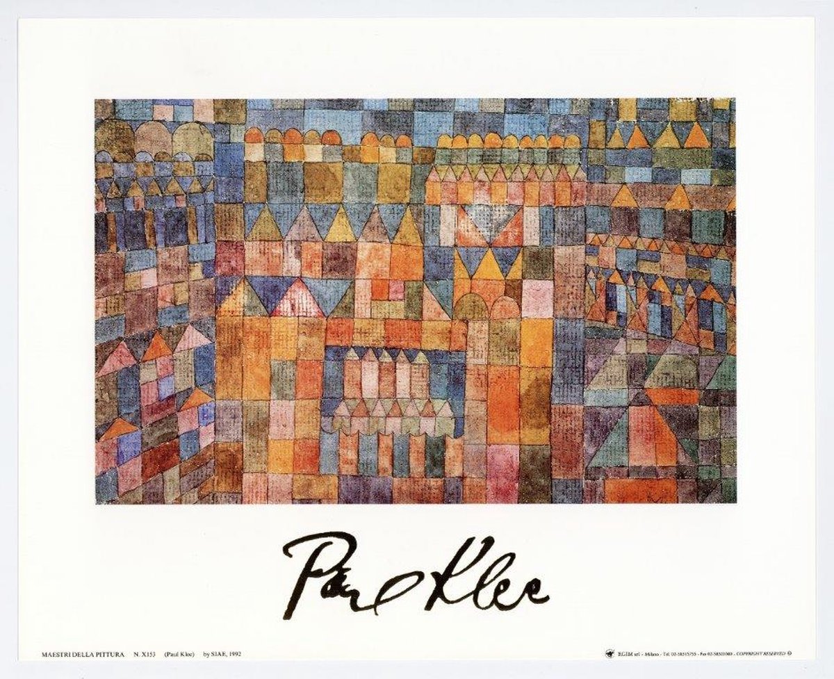 Catch Projecten Mini kunstposter - Untitled - Paul Klee - 24x30 cm Multicolor