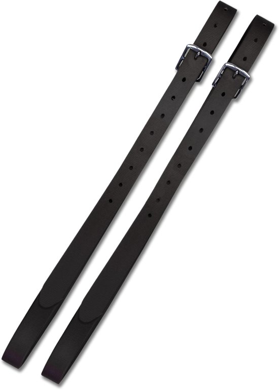 Wintec Slim Line Stirrup Straps No Stretch Slim Leathers Black/Brown 110- 160cm