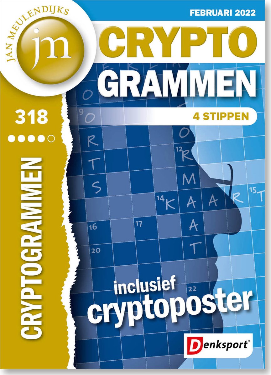 Denksport Puzzelboek Jan Meulendijks - Cryptogrammen 4* editie 318 | bol