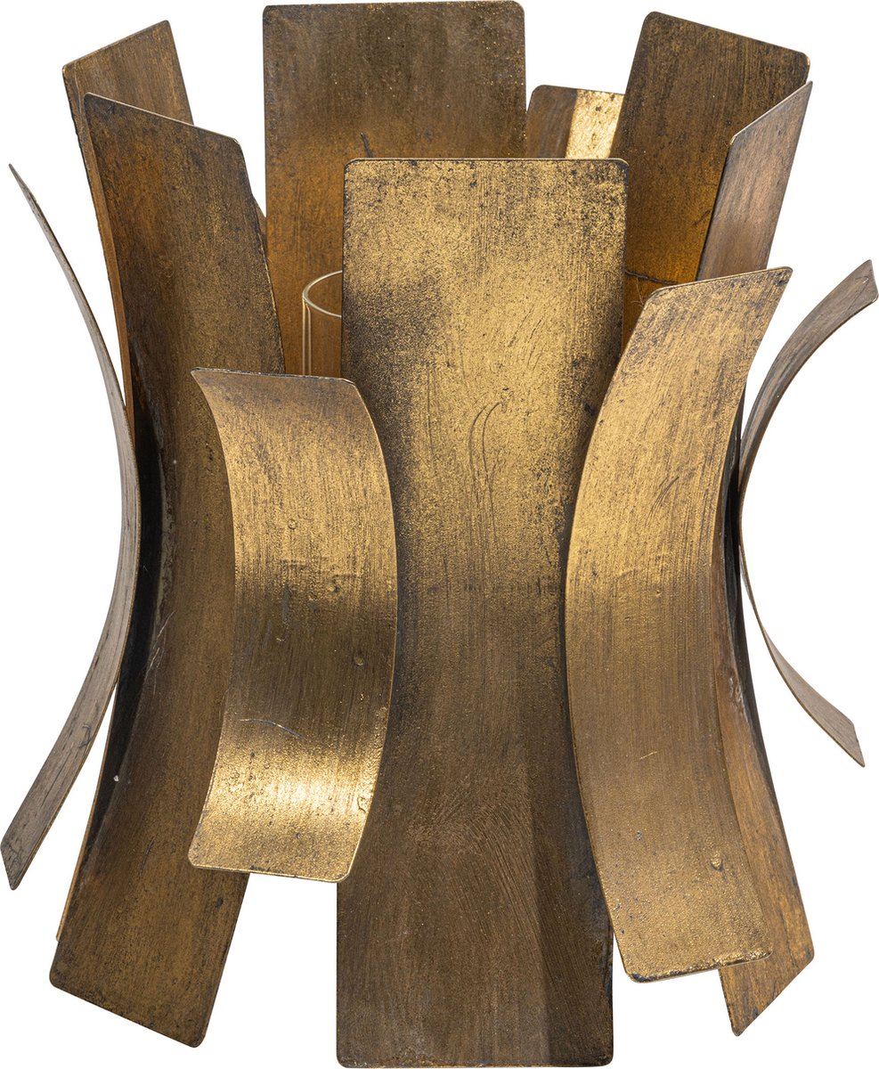 BePureHome Course Windlicht - Metaal - Antique Brass - 27x27x27