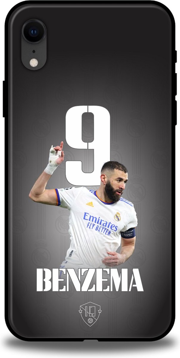 Benzema Real Madrid hoesje - Apple iPhone XR - backcover - softcase - zwart